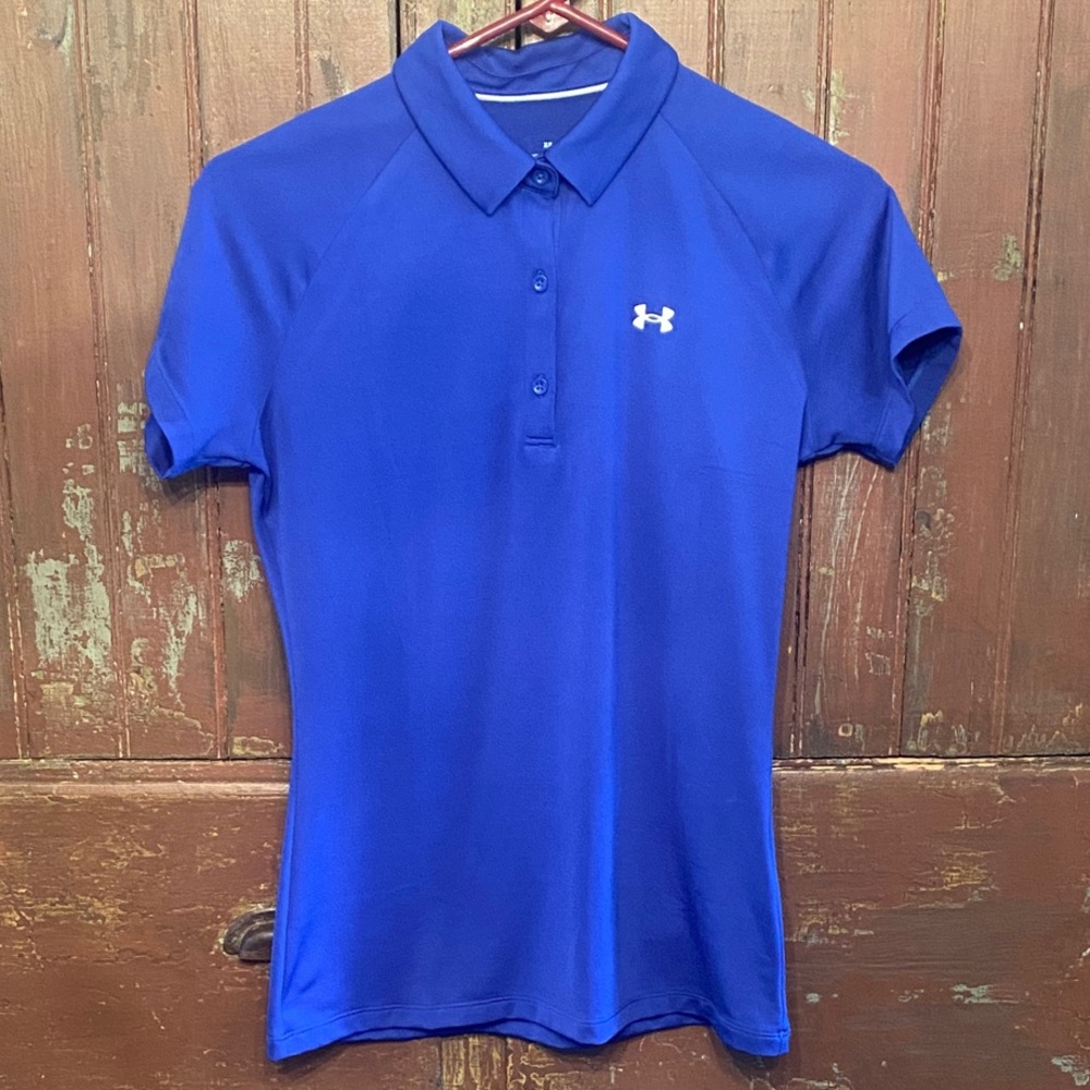 Under Armour Royal Blue Fitted Polo with Heatgear